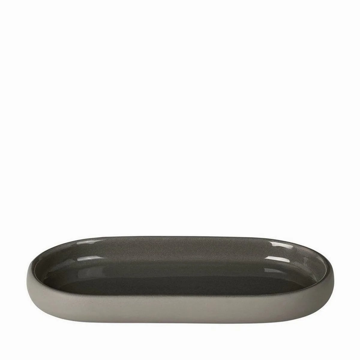 blomus SONO Tablett, zeitlose Eleganz, pflegeleichte Keramik, Soft-Touch-Oberfläche