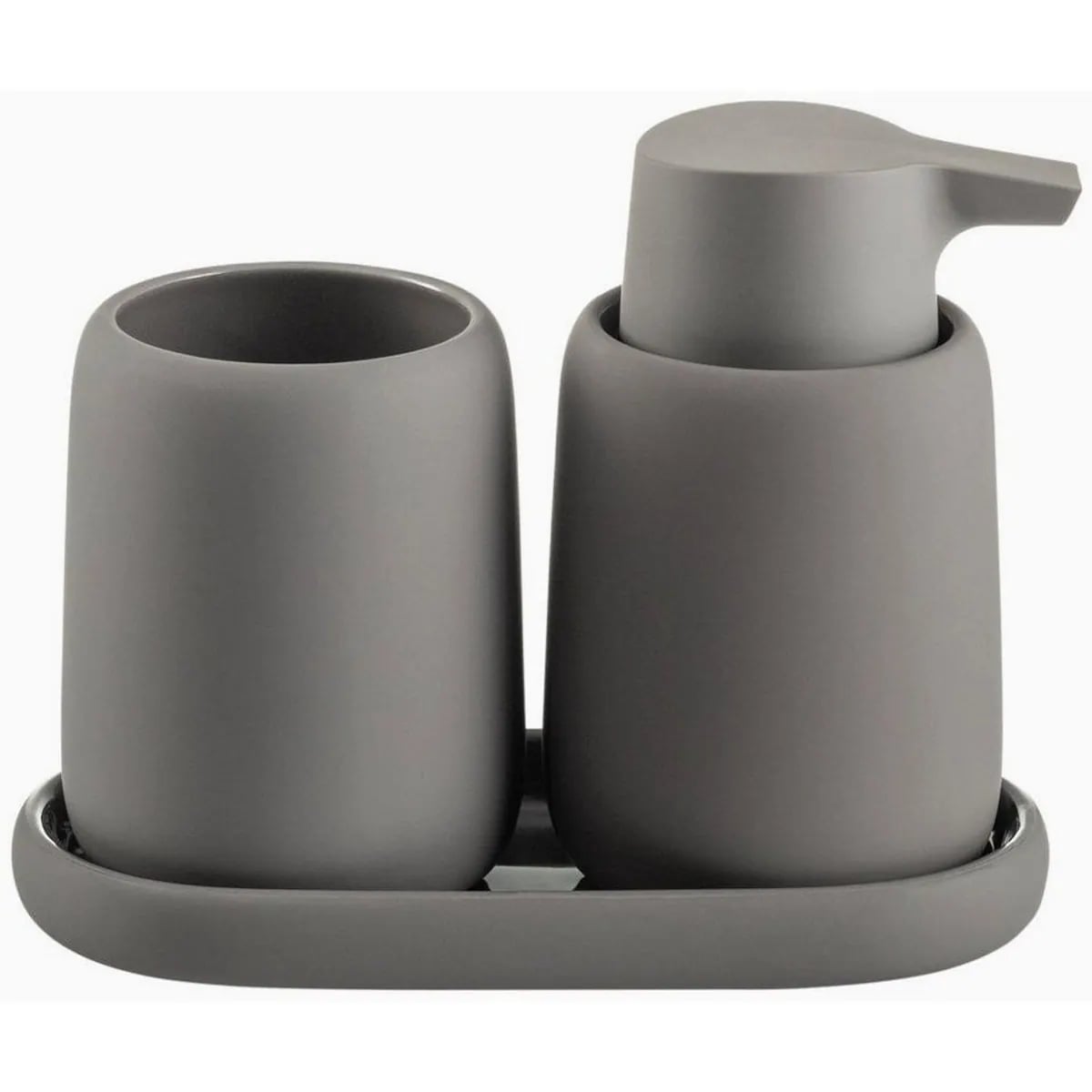blomus SONO Bad-Set, praktisches 3-teiliges Set in taupe