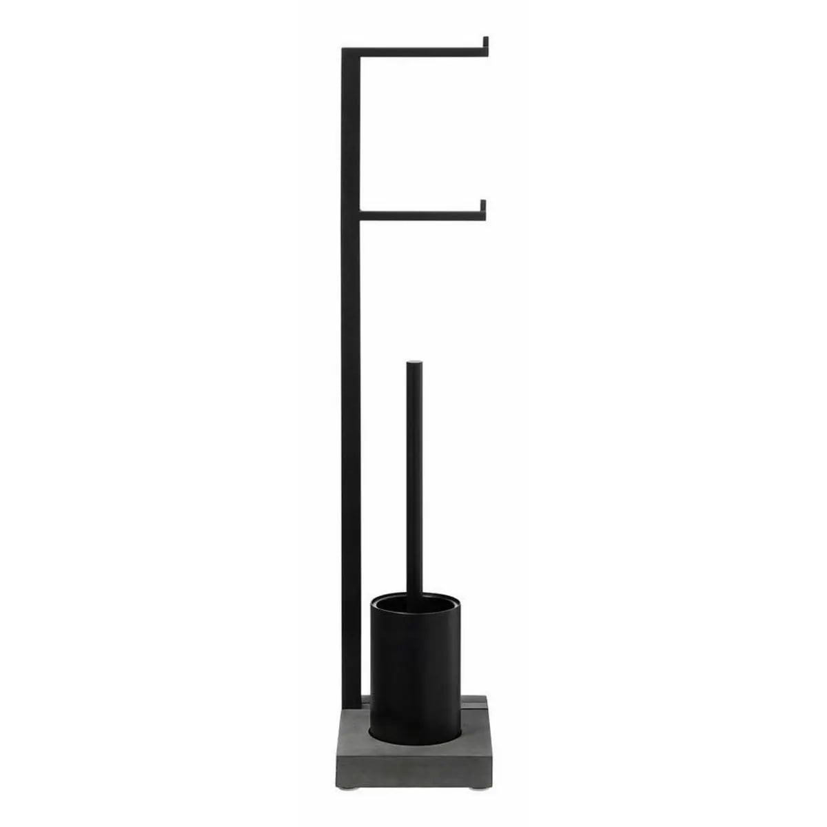 blomus Menoto Toilettenbutler, eleganter Toilettenrollenhalter aus Edelstahl und Kunststein