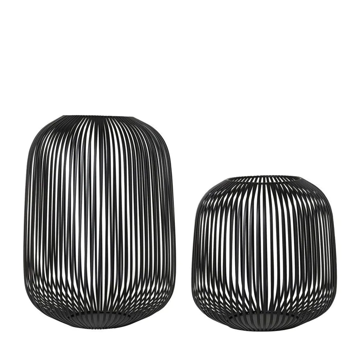 blomus LITO Windlicht 2er Set, elegante Laterne, pulverbeschichtete Stahlstreben