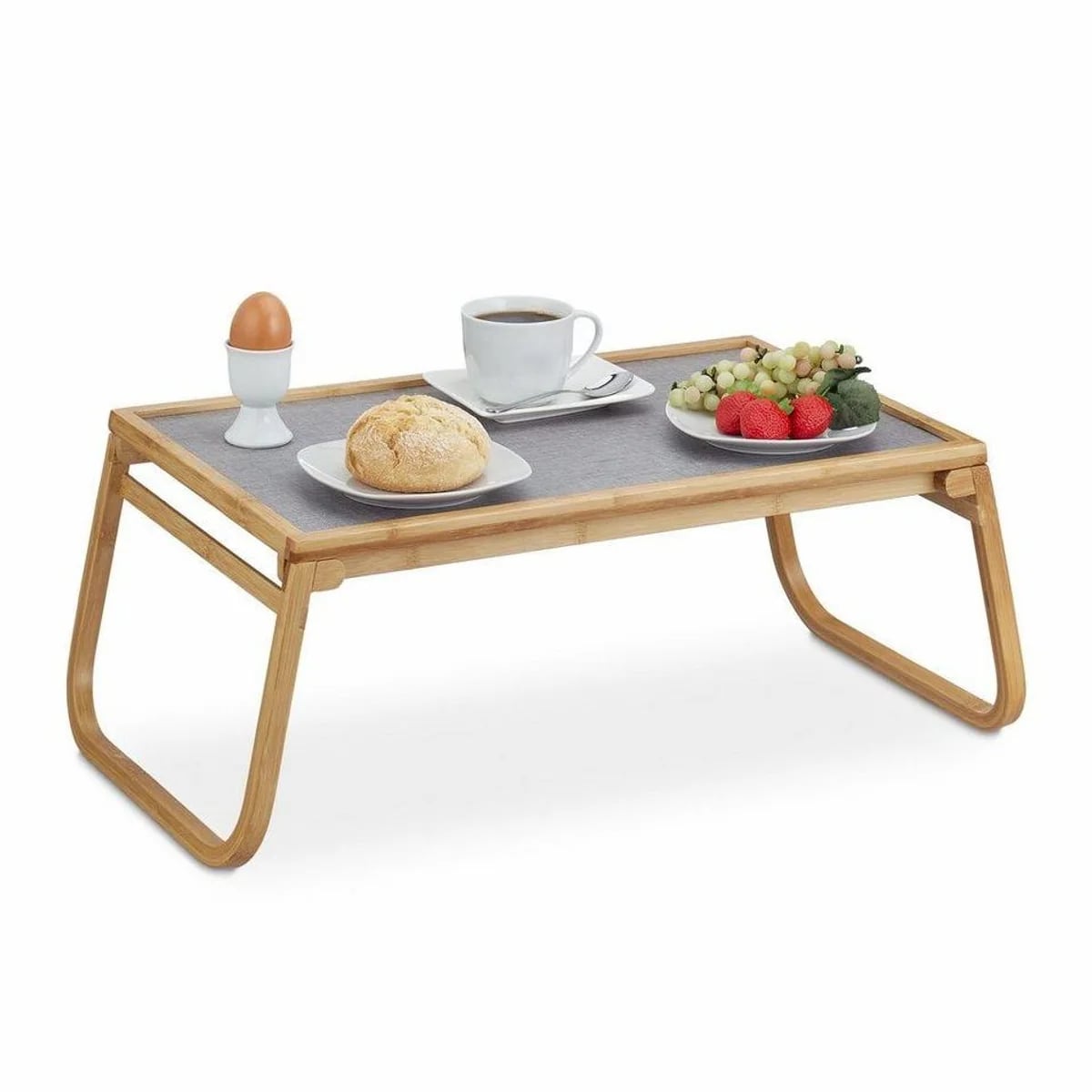 Relaxdays Betttablett klappbar, ideal für Snacks und Servieren