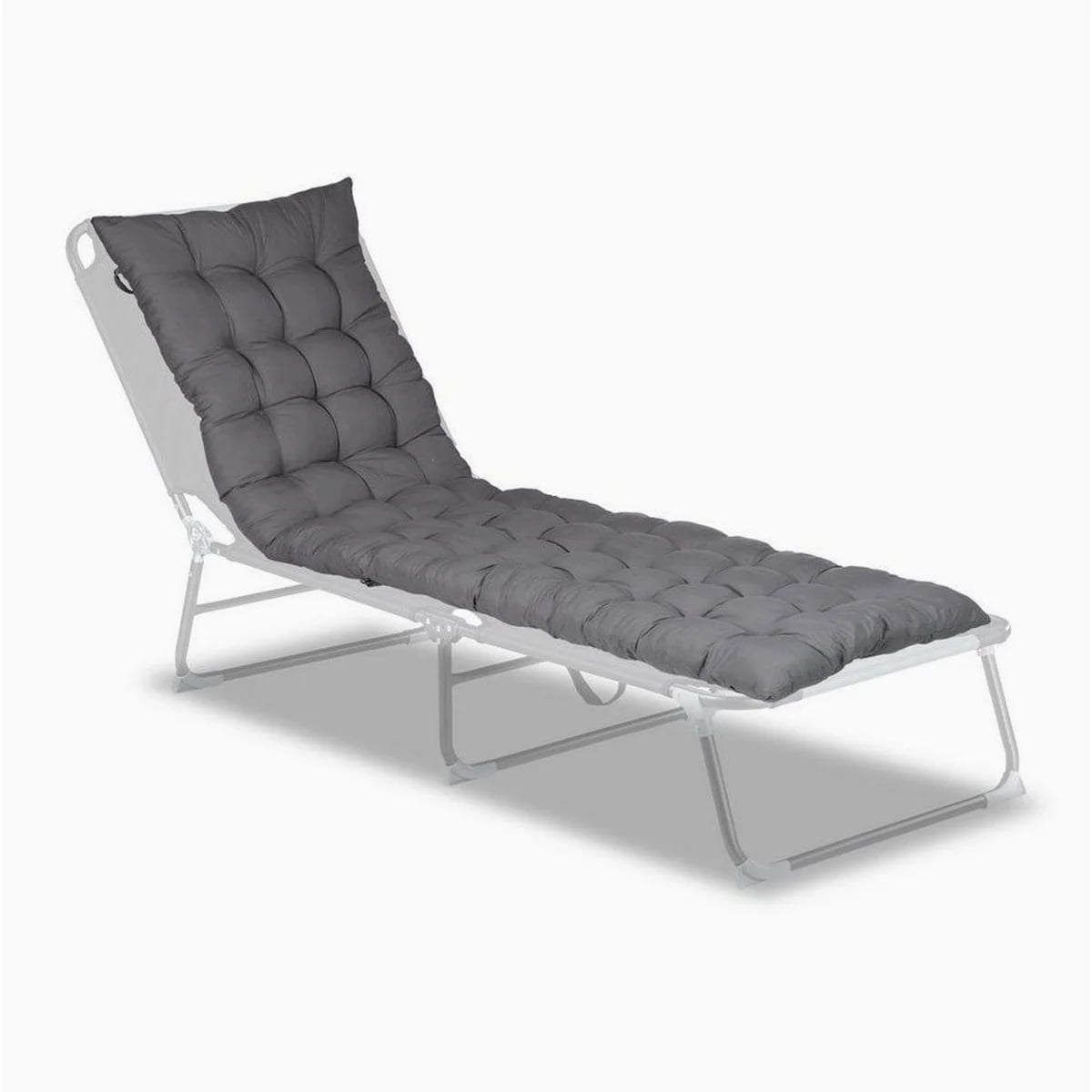 Relaxdays Bankauflage Grau, hoher Sitzkomfort, für Gartenbänke und Paletten