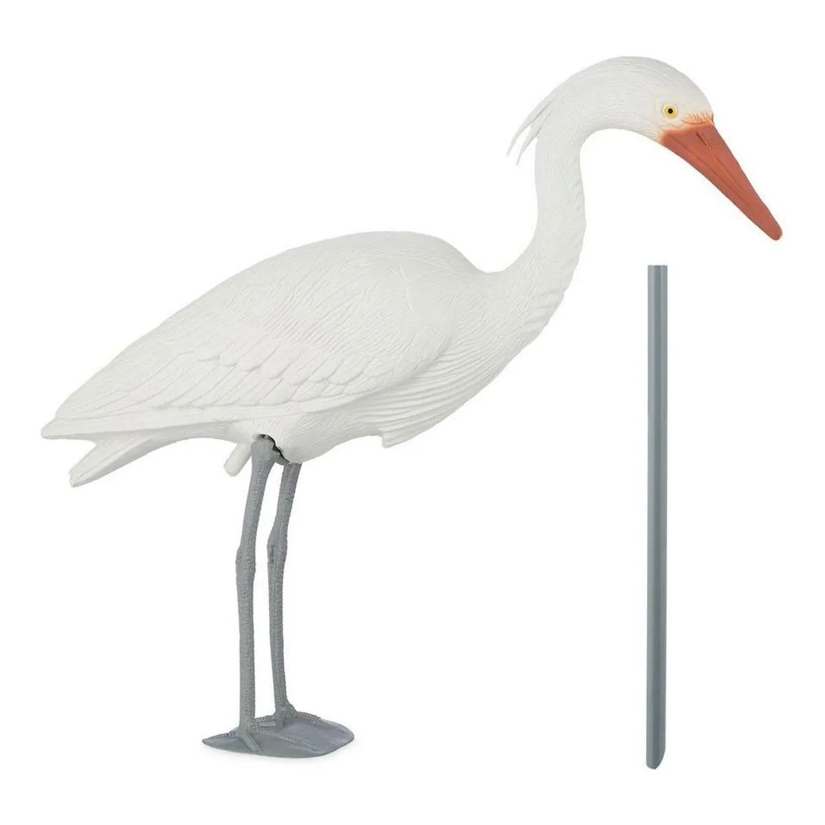 Relaxdays Gartenfigur Reiher, Fischreiherabwehr und Teichdeko — wetterfest, realistisch, pflegeleicht