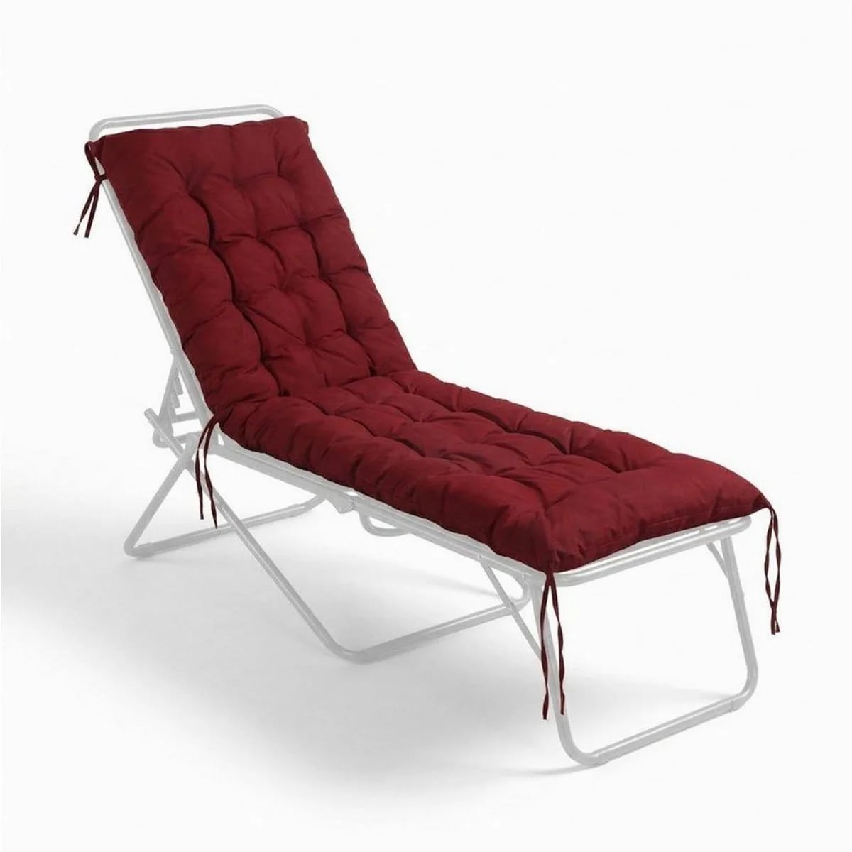 Relaxdays Bankauflage, dick gepolstert, rot, 160 x 50 cm